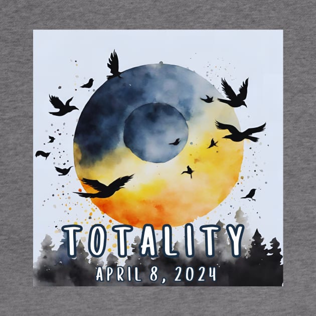 Totality April 8, 2024 Total Eclipse Bird Lover by Little Duck Designs